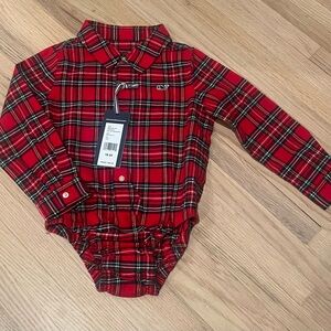 NWT Vineyard Vines plaid bodysuit